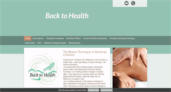 Desktop Screenshot of getbacktohealth.co.uk