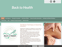 Tablet Screenshot of getbacktohealth.co.uk